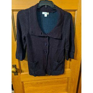 CJ Banks Size M Knitted Sweater Purple Christopher Womens